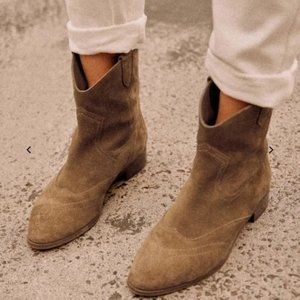 Sezane Billie Ankle Boots in Taupe 39 / 8